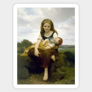 The Elder Sister by William-Adolphe Bouguereau Sticker